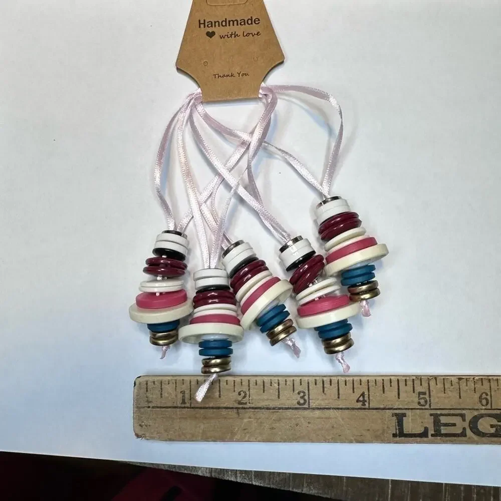 Button tree ornaments Christmas tree handmade up cycle